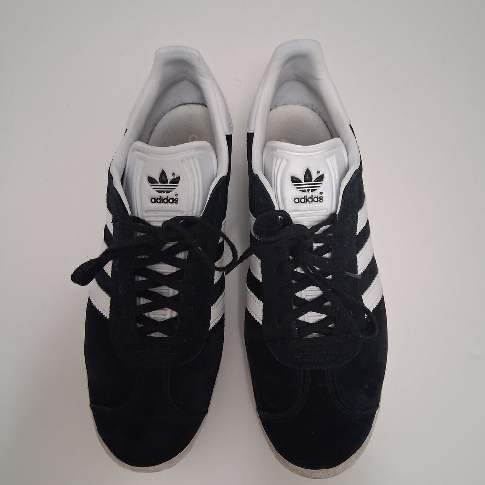 Adidas Gazelle Sneakers Men Black Suede Three White Stripes Street Casual -11